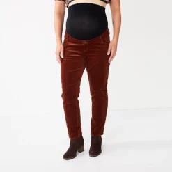 Maternity Sonoma Goods For Life® Belly Panel Corduroy Straight-Leg Ankle Pants -Glamix Store 5665437 ALT2