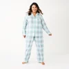 Plus Size Sonoma Goods For Life® Flannel Pajama Shirt & Pajama Pants Sleep Set