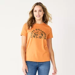 Women's Sonoma Goods For Life® Short Sleeve Graphic Tee -Glamix Store 5686029 Happy Halloween