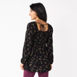 Maternity Sonoma Goods For Life® Smocked Bodice Empire Top -Glamix Store 5686595 ALT