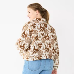 Plus Size Sonoma Goods For Life® Cropped Shacket -Glamix Store 5686820 ALT