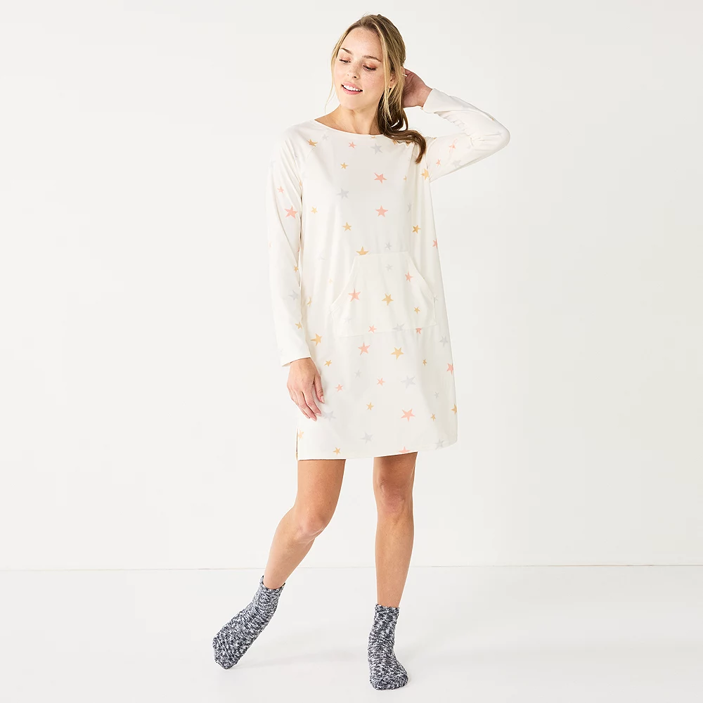 Women's Sonoma Goods For Life® 2-pc. Long Sleeve Crewneck Sleepshirt & Socks Set 1 Women's Sonoma Goods For Life® 2-pc. Long Sleeve Crewneck Sleepshirt & Socks Set