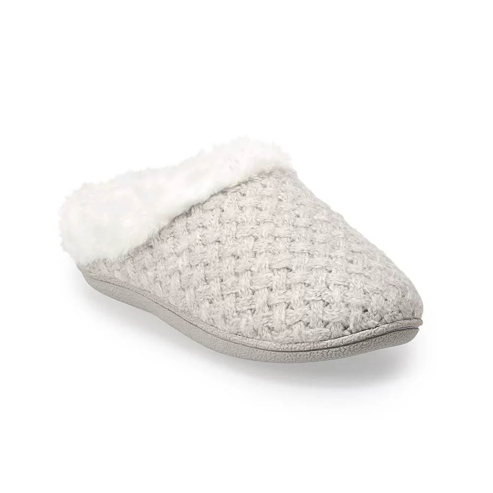 Women's Sonoma Goods For Life® Cozy Knit Clog Marled Basket Weave Slippers