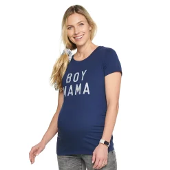 Maternity Sonoma Goods For Life® Fitted Crewneck Graphic Tee -Glamix Store 6120299 Boy Mama Graphic