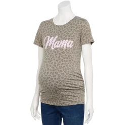Maternity Sonoma Goods For Life® Fitted Crewneck Graphic Tee -Glamix Store 6120299 Cheetah Mama