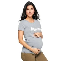 Maternity Sonoma Goods For Life® Fitted Crewneck Graphic Tee -Glamix Store 6120299 Gray Mama