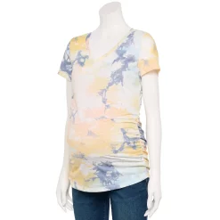 Maternity Sonoma Goods For Life® Essential V-Neck Tee -Glamix Store 6120474 Neutral Tie Dye
