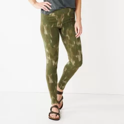 Women's Sonoma Goods For Life® Midrise Leggings 16 Women's Sonoma Goods For Life® Midrise Leggings -Glamix Store 6120748 Olive Water Wash