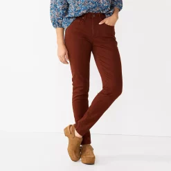Women's Sonoma Goods For Life® Curvy High-Waisted Skinny Jeans -Glamix Store 6196673 Velvet Wine